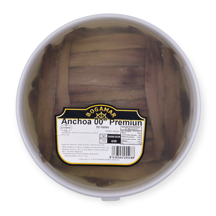 ANCHOA 50 LOMOS PREMIUM BOGAMAR 600GR ESC. (12)